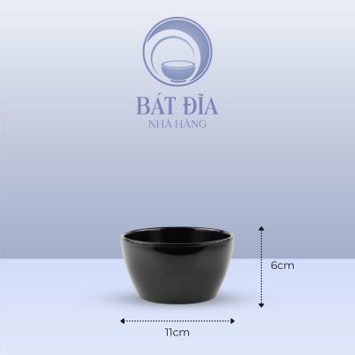 Kích Thước Bát Cơm Trụ Melamine Đen