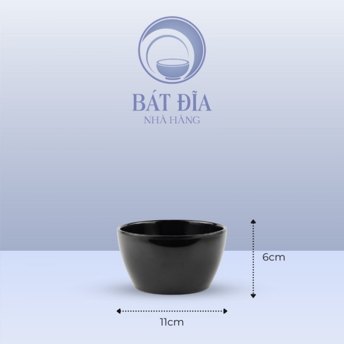 Kích Thước Bát Cơm Trụ Melamine Đen