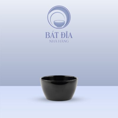 Bát Cơm Trụ Melamine Đen