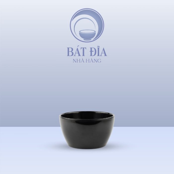 Bát Cơm Trụ Melamine Đen