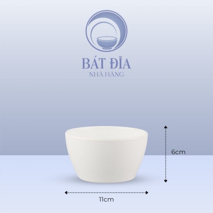 Kích Thước Bát Cơm Trụ Melamine Trắng