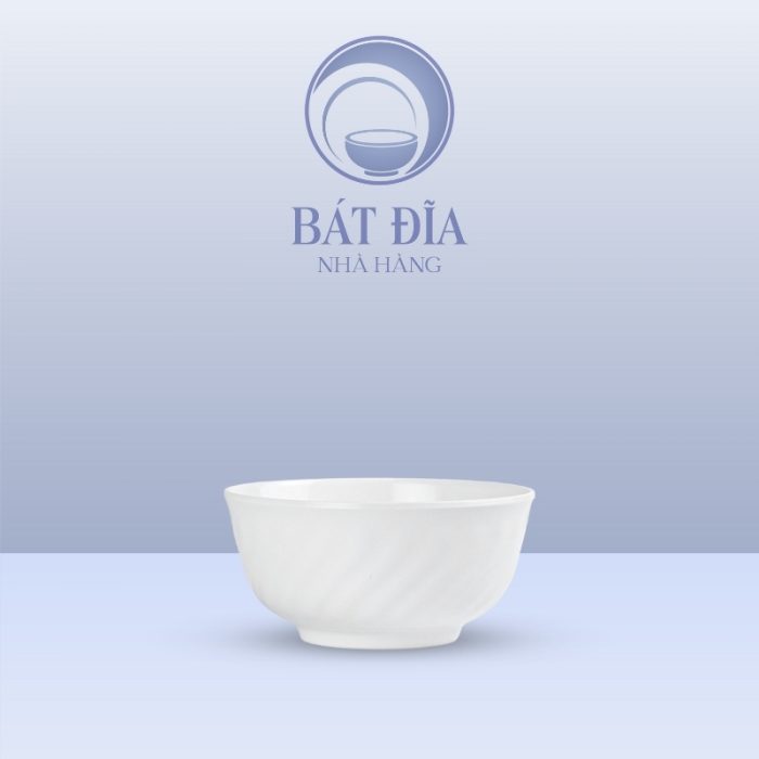 Bát Cơm Xoắn Melamine Trắng