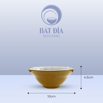 Kích Thước Bát Cơm Yêu Men Nâu Cá Chép