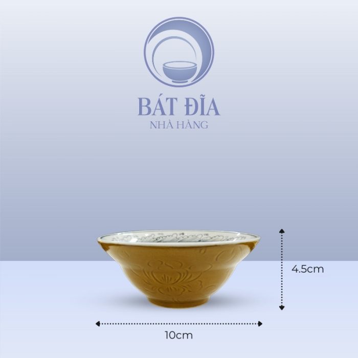Kích Thước Bát Cơm Yêu Men Nâu Cá Chép