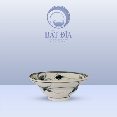 Bát Cơm Yêu Men Rạn Vẽ Chuồn Xanh