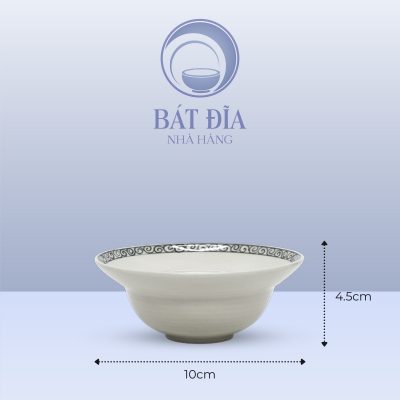 Kích Thước Bát Cơm Yêu Men Trắng Vẽ Hoa Dây