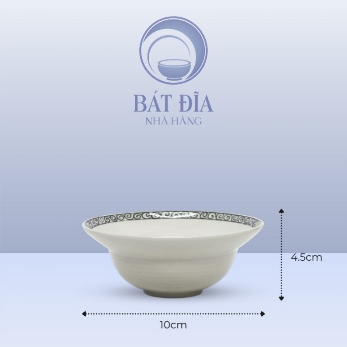 Kích Thước Bát Cơm Yêu Men Trắng Vẽ Hoa Dây