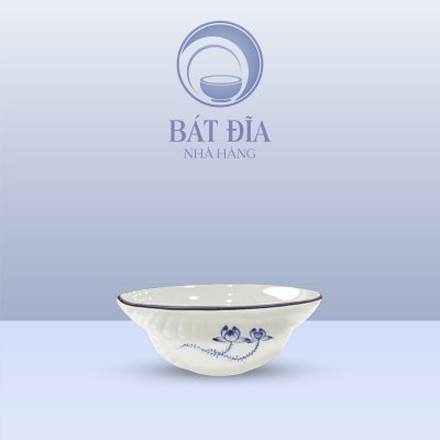 Bát Cơm Yêu Men Trắng Vẽ Sen Lam