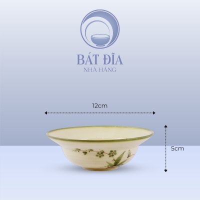 Kích Thước Bát Cơm Yêu Men Xanh Đào Chuồn