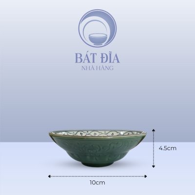 Kích Thước Bát Cơm Bầu Men Xanh Hoa Bèo