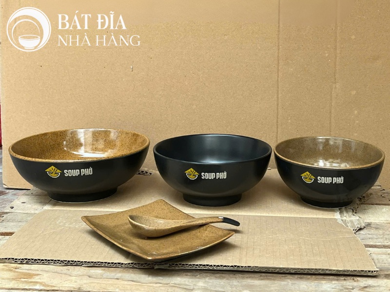Bát đĩa nhà hàng in logo