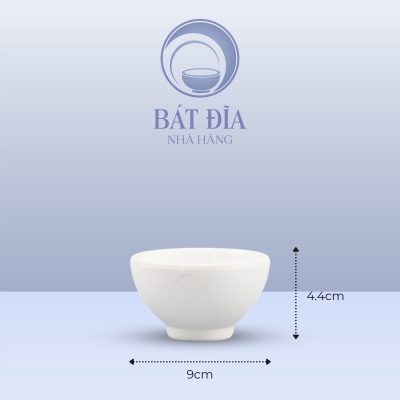 Kích Thước Bát Gia Vị Tròn Dày Melamine Trắng
