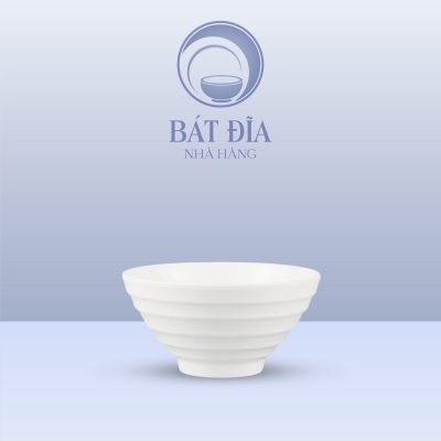 Bát Kiểu Nhật Melamine Trắng