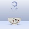Bát Mắm Men Kem Vẽ Sen Nâu