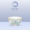 Bát Mắm Men Kem Vẽ Sen Xanh