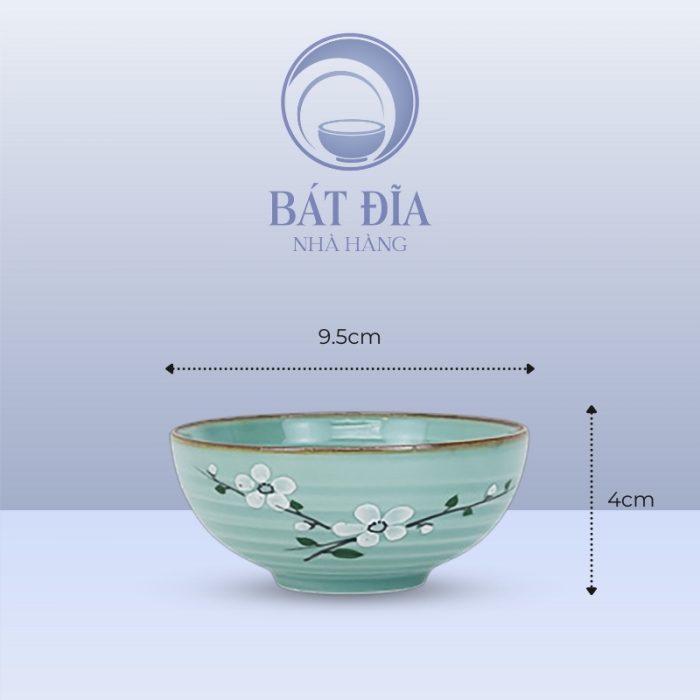 Kích Thước Bát Mắm Men Lam Hoa Đào Trắng