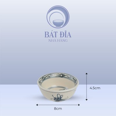 Kích Thước Bát Mắm Men Rạn Vẽ Chuồn Xanh