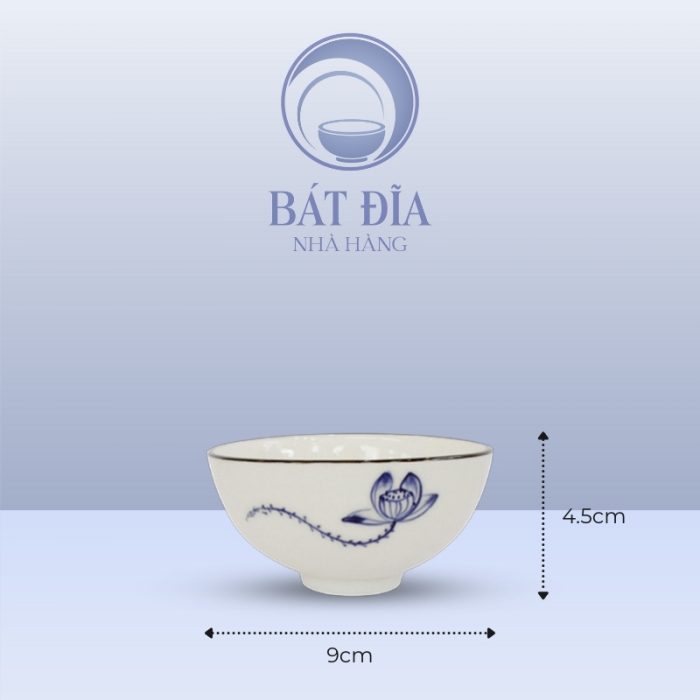 Kích Thước Bát Mắm Men Trắng Vẽ Sen Lam