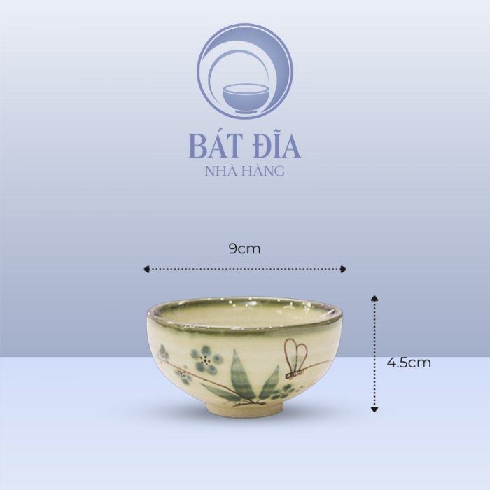 Kích Thước Bát Mắm Men Xanh Đào Chuồn