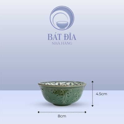 Kích Thước Bát Mắm Men Xanh Hoa Bèo