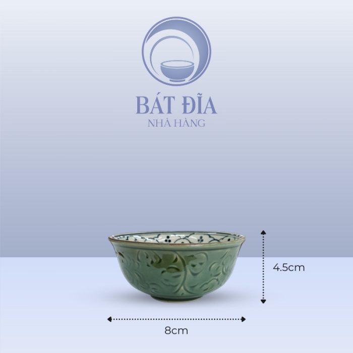 Kích Thước Bát Mắm Men Xanh Hoa Bèo