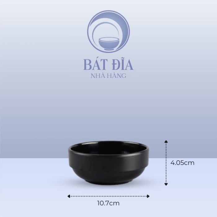 Kích Thước Bát Hàn Quốc Melamine Đen
