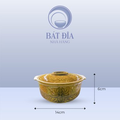 Kích Thước Bát Nắp Men Nâu Cá Chép