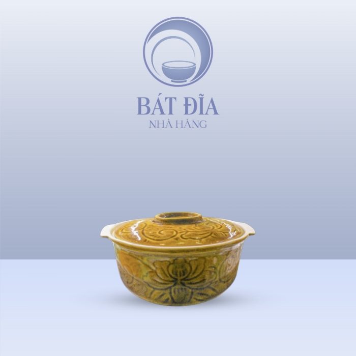 Bát Nắp Men Nâu Cá Chép
