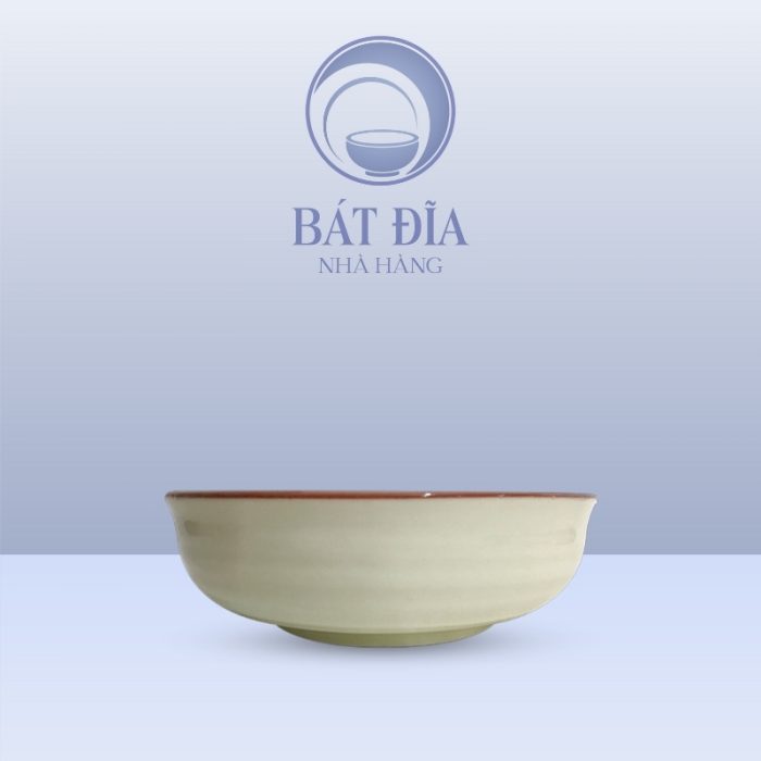 Bát Nhật Men Kem Vẽ Đào Đỏ