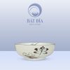 Bát Nhật Men Kem Vẽ Sen Nâu