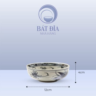 Kích Thước Bát Nhật Men Rạn Vẽ Chuồn Xanh