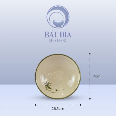Kích Thước Bát Salad Tròn Men Xanh Đào Chuồn