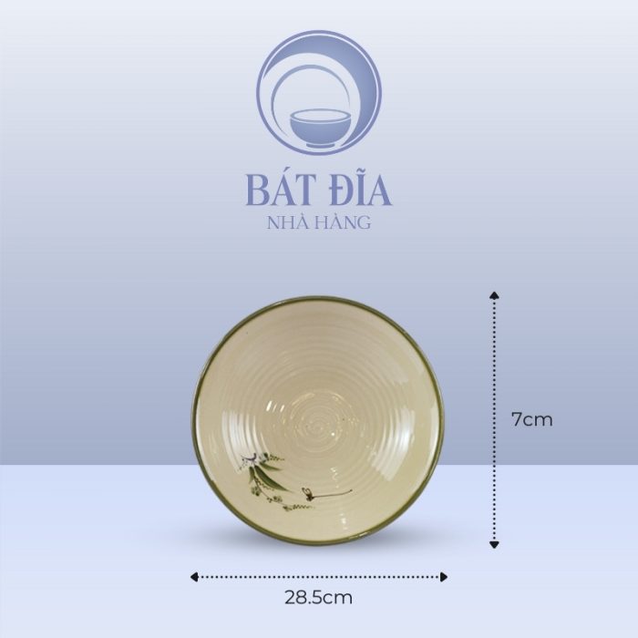 Kích Thước Bát Salad Tròn Men Xanh Đào Chuồn