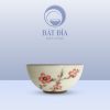 Bát Soup Men Kem Vẽ Đào Đỏ