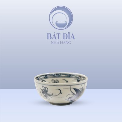 Bát Soup Men Rạn Vẽ Chuồn Xanh