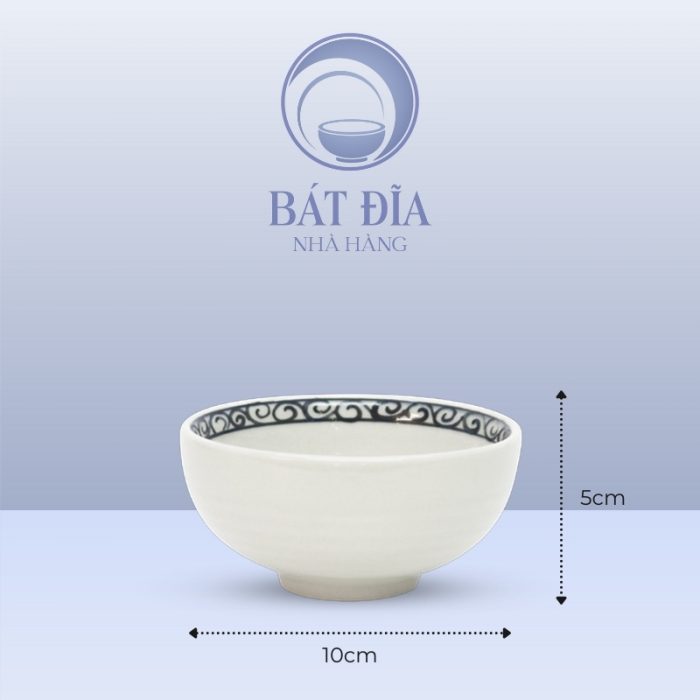 Kích Thước Bát Soup Men Trắng Vẽ Hoa Dây