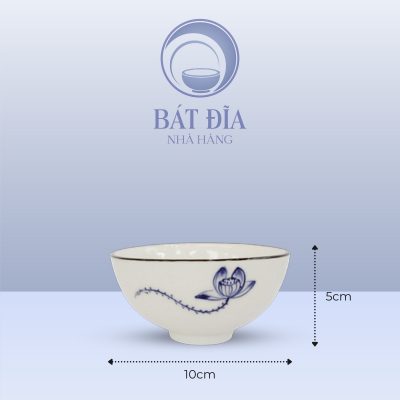 Kích Thước Bát Soup Men Trắng Vẽ Sen Lam