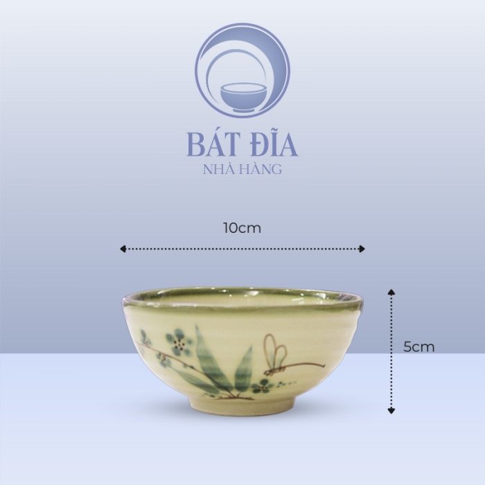 Kích Thước Bát Soup Men Xanh Đào Chuồn