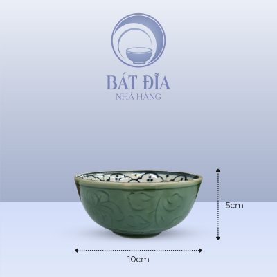 Kích Thước Bát Soup Men Xanh Hoa Bèo