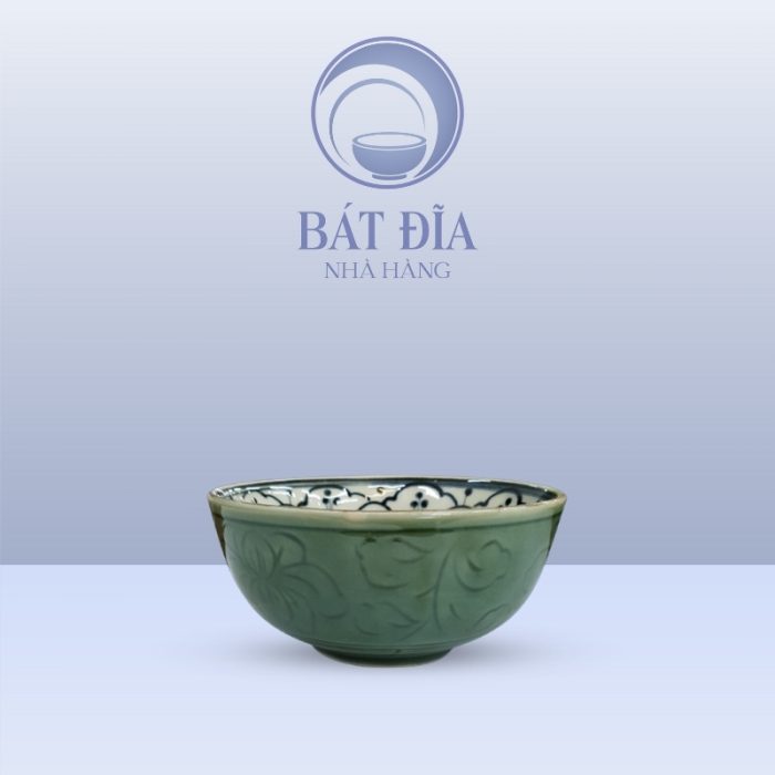 Bát Soup Men Xanh Hoa Bèo