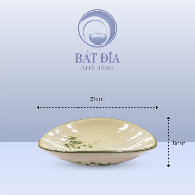 Kích Thước Bát Thuyền Men Xanh Đào Chuồn