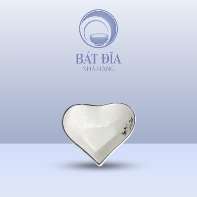Bát Tim Men Kem Vẽ Sen Nâu