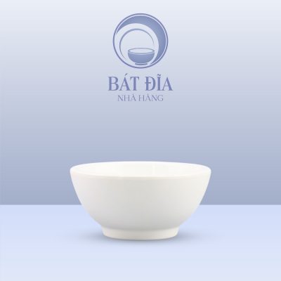 Bát Tròn Dày Melamine Trắng