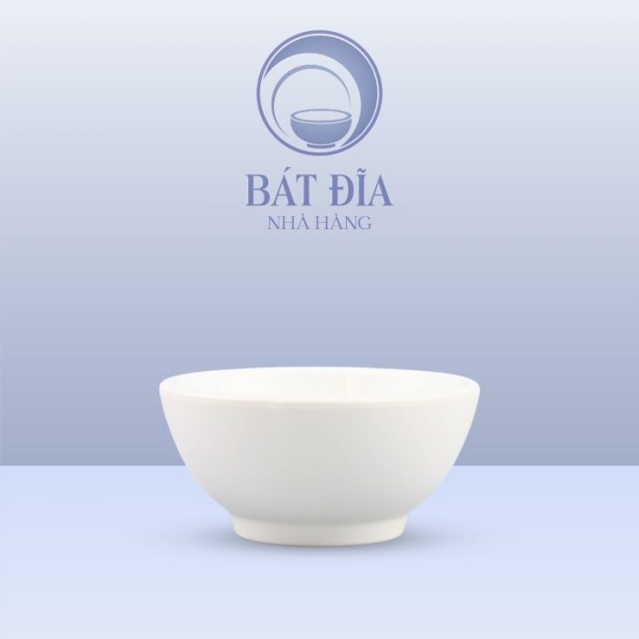 Bát Tròn Dày Melamine Trắng