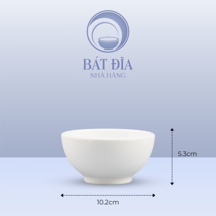 Kích Thước Bát Tròn Melamine Trắng