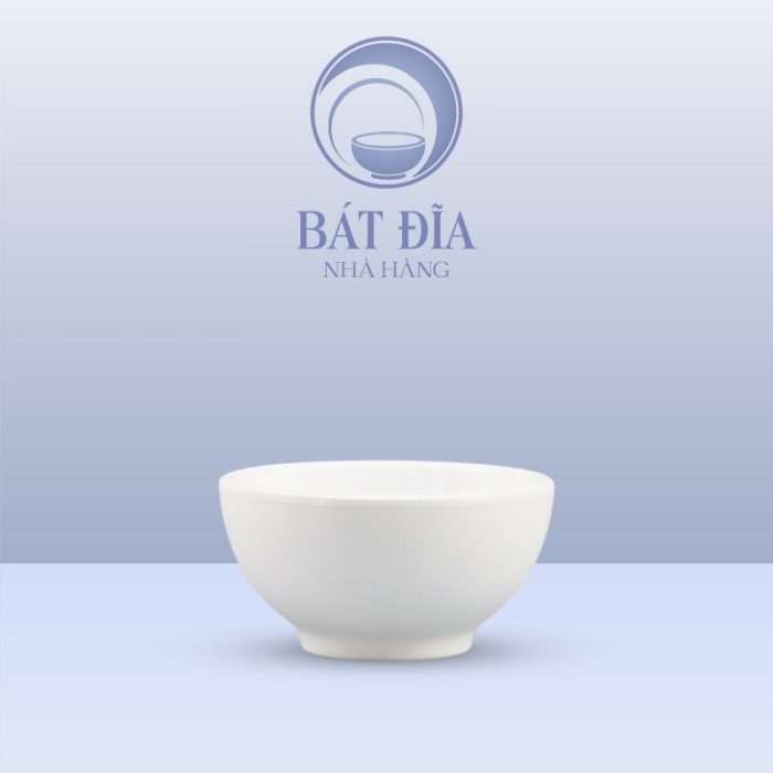 Bát Tròn Melamine Trắng