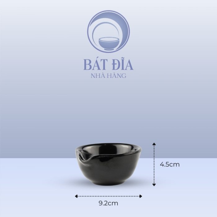 Kích Thước Bát Tương Melamine Đen
