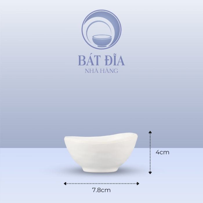 Kích Thước Bát Tương Melamine Trắng