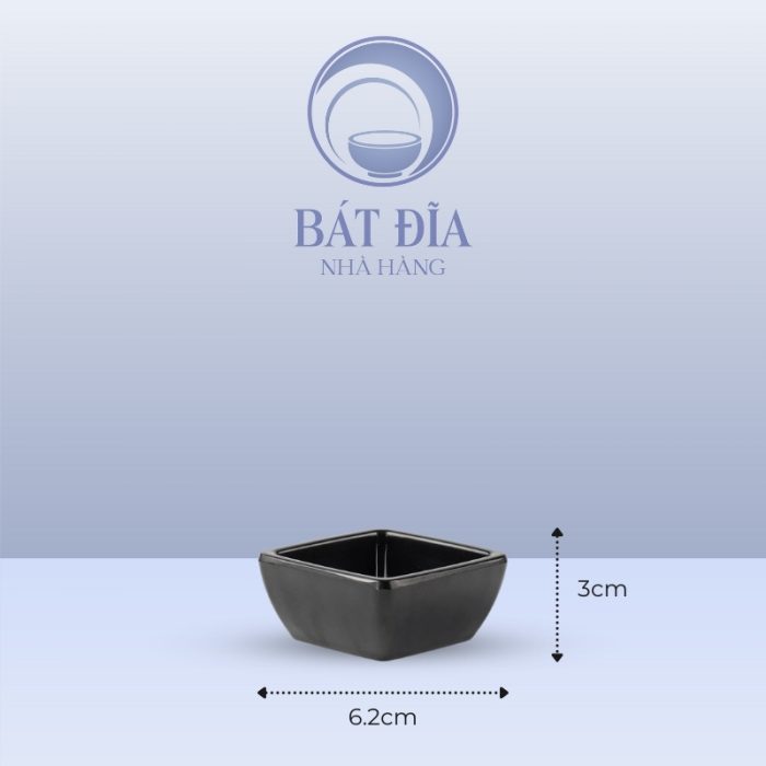 Kích Thước Bát Vuông Melamine Đen