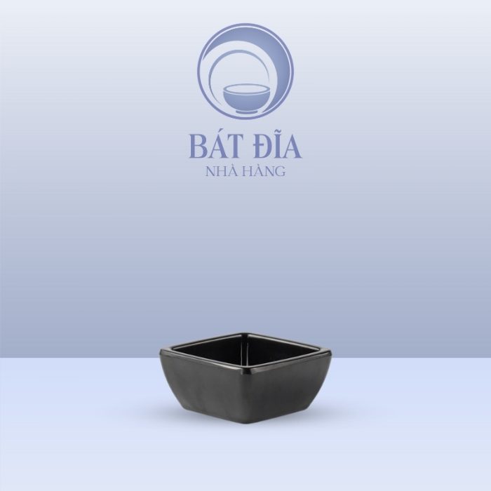 Bát Vuông Melamine Đen